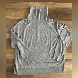 Caslon Heather Gray Cowl Neck Sweater